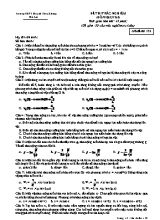 Đề thi trắc nghiệm môn Vật lý Lớp 12 (Cơ bản) - Mã đề 132 - Trường THPT Huỳnh Thúc Kháng